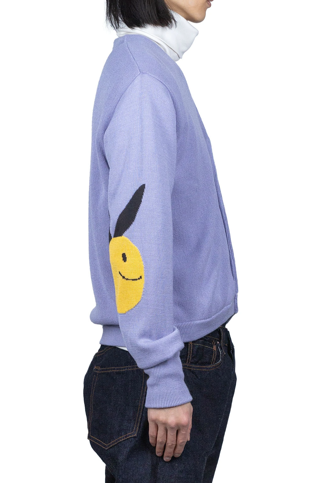 10G ECO Knit Elbow CONEYBOWY Short Cardigan - Violet 5 10G ECO Knit Elbow CONEYBOWY Short Cardigan - Violet - Image 5