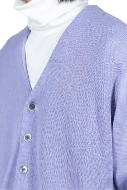 10G ECO Knit Elbow CONEYBOWY Short Cardigan - Violet 14 10G ECO Knit Elbow CONEYBOWY Short Cardigan - Violet -Menswear Rise Sales Store Kapital 10G ECO Knit Elbow CONEYBOWY Short Cardigan Violet K2213KN150 VIL viv 06 m