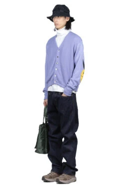 10G ECO Knit Elbow CONEYBOWY Short Cardigan - Violet 17 10G ECO Knit Elbow CONEYBOWY Short Cardigan - Violet -Menswear Rise Sales Store Kapital 10G ECO Knit Elbow CONEYBOWY Short Cardigan Violet K2213KN150 VIL viv 09 m