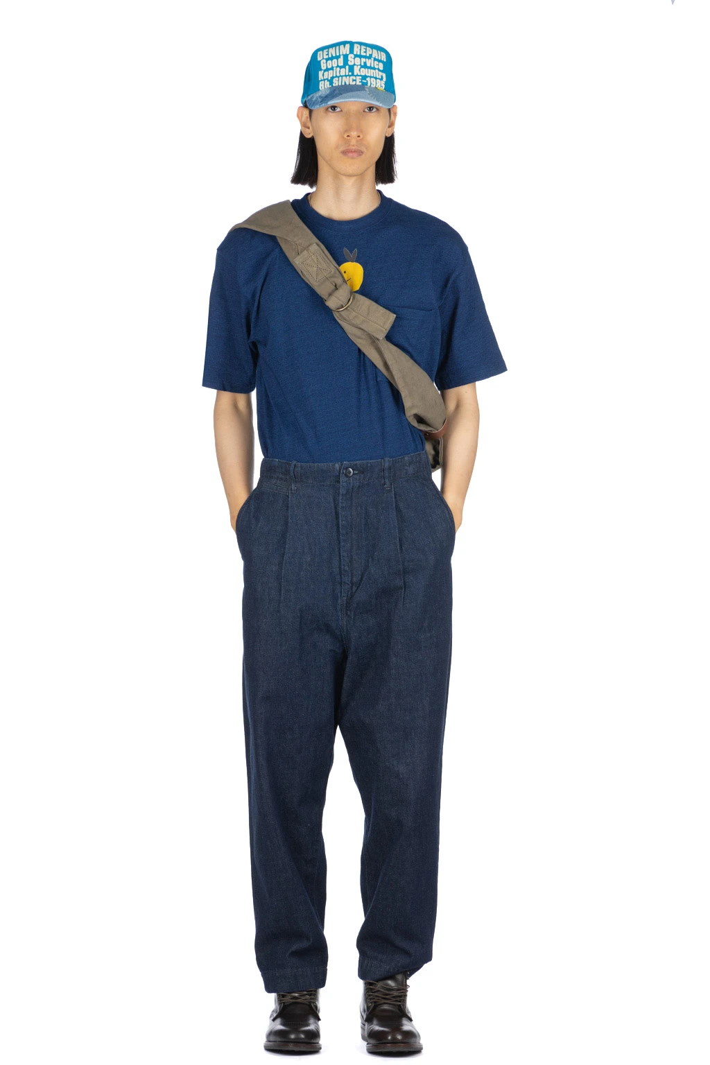 11.5oz Denim High Waist NIME Pants - One Wash 1 11.5oz Denim High Waist NIME Pants - One Wash