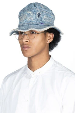 11.5oz Denim The Old Man And The Sea Hat (CRASH Remake) - Indigo -Menswear Rise Sales Store Kapital 115oz Denim The Old Man And The Sea Hat CRASH Remake Indigo EK 1534XH 03 m