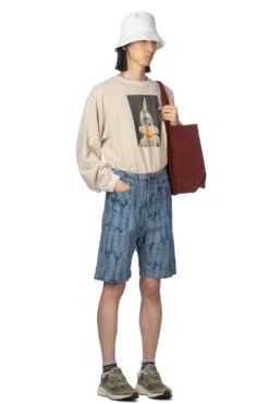 12oz MAGPIE Denim 5P Shorts - Light -Menswear Rise Sales Store Kapital 12oz MAGPIE Denim 5P Shorts Light K2403SP012 TAN noe 19 m