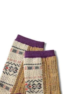 144 Yarns 2-Tones Fairisle Socks - 3 Color Choices -Menswear Rise Sales Store Kapital 144 Yarns 2 Tones Fairisle Socks 3 Color Choices EK 1460 05