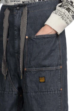 14oz BLKxECR Denim W-Knee EASY Baggy Pants - BNA -Menswear Rise Sales Store Kapital 14oz BLKxECR Denim W Knee EASY Baggy Pants BNA K2311LP143 BNA NOE 05 m