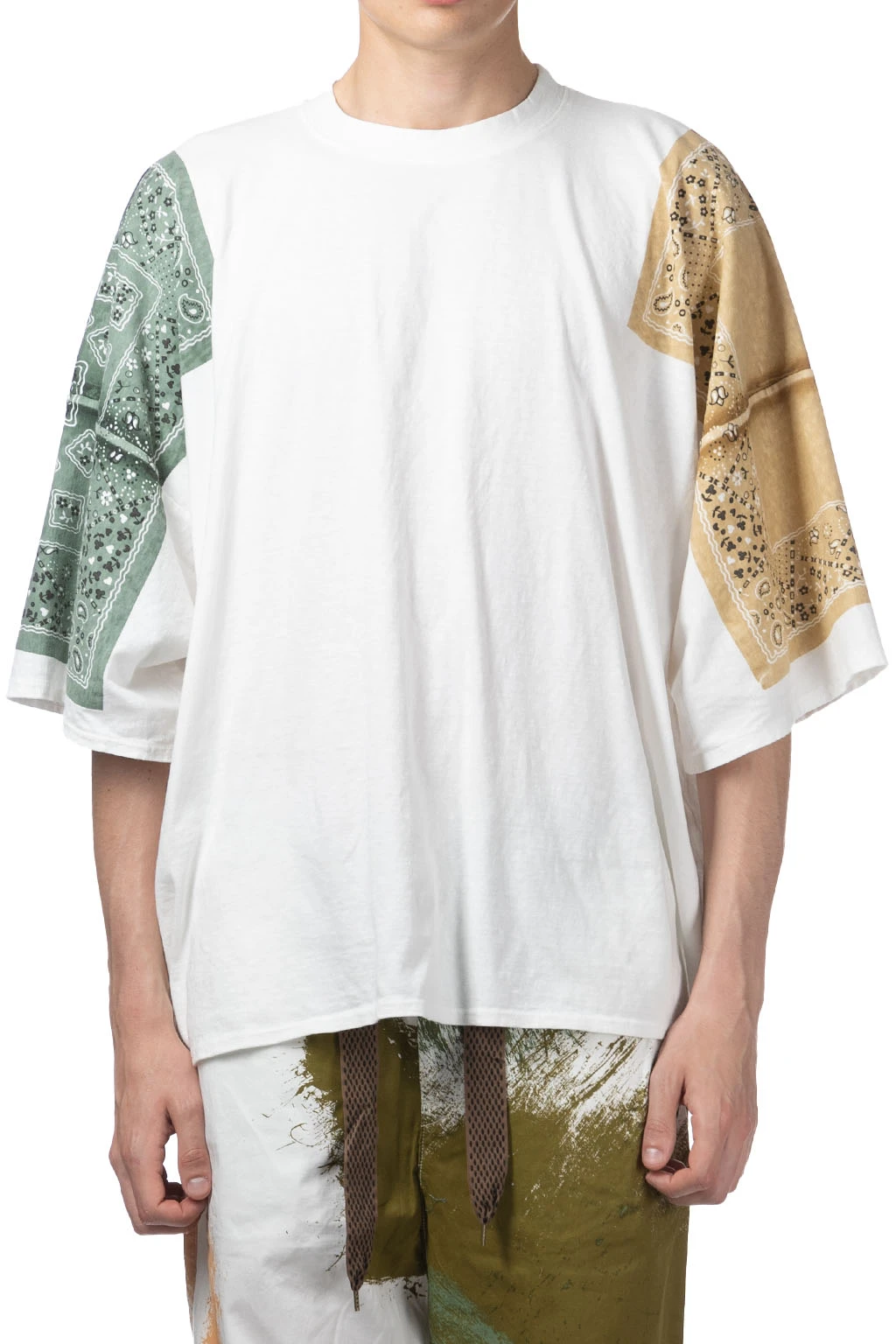 18.5/-Jersey Bandana HUGE T (PECKISH RAINBOWY) - Sand Beige 2 18.5/-Jersey Bandana HUGE T (PECKISH RAINBOWY) - Sand Beige - Image 2