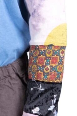 18.5 Jersey HIPPIE Long Sleeve T - Blue -Menswear Rise Sales Store Kapital 185 Jersey HIPPIE Long Sleeve T Blue K2104LC107 BL 17 m