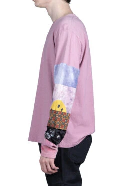 18.5 Jersey HIPPIE Long Sleeve T - Pink -Menswear Rise Sales Store Kapital 185 Jersey HIPPIE Long Sleeve T Pink K2104LC107 PK 13 m