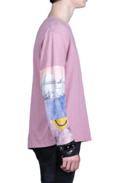 18.5 Jersey HIPPIE Long Sleeve T - Pink -Menswear Rise Sales Store Kapital 185 Jersey HIPPIE Long Sleeve T Pink K2104LC107 PK 15 m