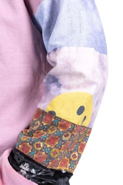 18.5 Jersey HIPPIE Long Sleeve T - Pink -Menswear Rise Sales Store Kapital 185 Jersey HIPPIE Long Sleeve T Pink K2104LC107 PK 17 m