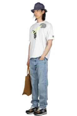 20/-Jersey Crew T (THUNDER & CONIFER) - White -Menswear Rise Sales Store Kapital 20 Jersey Crew T THUNDER CONIFER White K2304SC129 06 m