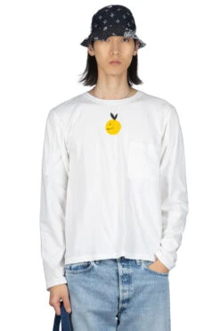 20/-Jersey Crewneck LS Tee (CONEYBOWY) - White