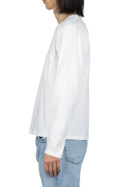 20/-Jersey Crewneck LS Tee (CONEYBOWY) - White -Menswear Rise Sales Store Kapital 20 Jersey Crewneck LS Tee CONEYBOWY White K2303LC089 WH 03 m