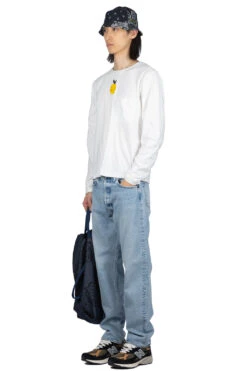 20/-Jersey Crewneck LS Tee (CONEYBOWY) - White -Menswear Rise Sales Store Kapital 20 Jersey Crewneck LS Tee CONEYBOWY White K2303LC089 WH 06 m