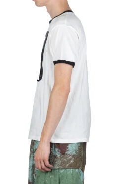 20/-Jersey Ringer T (DENIM MEN LOVE CATS SCRATCH) - White -Menswear Rise Sales Store Kapital 20 Jersey Ringer T DENIM MEN LOVE CATS SCRATCH White K2305SC193 03 m