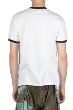 20/-Jersey Ringer T (DENIM MEN LOVE CATS SCRATCH) - White -Menswear Rise Sales Store Kapital 20 Jersey Ringer T DENIM MEN LOVE CATS SCRATCH White K2305SC193 04 m