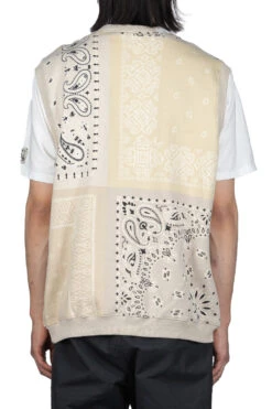 30/-SWT Knit Bandana BIG Vest - Natural -Menswear Rise Sales Store Kapital 30 SWT Knit Bandana BIG Vest Natural K2303SC023 NAT 04 m