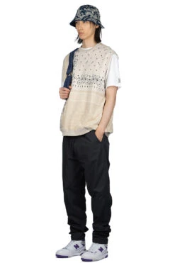 30/-SWT Knit Bandana BIG Vest - Natural -Menswear Rise Sales Store Kapital 30 SWT Knit Bandana BIG Vest Natural K2303SC023 NAT 07 m