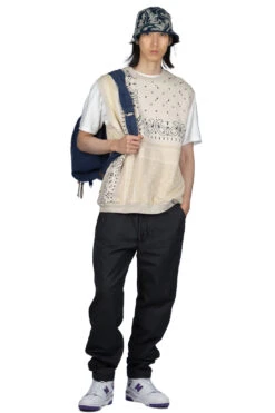 30/-SWT Knit Bandana BIG Vest - Natural -Menswear Rise Sales Store Kapital 30 SWT Knit Bandana BIG Vest Natural K2303SC023 NAT 08 m