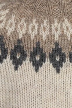 3G Wool NORDIC Hole Punch Raglan Crew Sweater - Natural 11 3G Wool NORDIC Hole Punch Raglan Crew Sweater - Natural -Menswear Rise Sales Store Kapital 3G Wool NORDIC Hole Punch Raglan Crew Sweater Natural K2110KN077 NAT 05 m