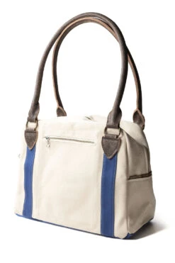 #4 Canvas FARGO Bag (S) - Ecru X Navy