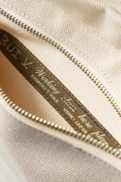 #4 Canvas FARGO Bag (S) - Ecru X Navy -Menswear Rise Sales Store Kapital 4 Canvas FARGO Bag S Ecru x Navy K2309XG508 NAN 04