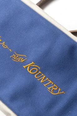 #4 Canvas FARGO Bag (S) - Ecru X Navy -Menswear Rise Sales Store Kapital 4 Canvas FARGO Bag S Ecru x Navy K2309XG508 NAN 05