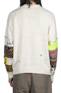 56 Cotton Knit Hippie Sleeve Crew Sweater - Natural -Menswear Rise Sales Store Kapital 56 Cotton Knit Hippie Sleeve Crew Sweater Natural K2203KN014 NAT n 04 m