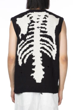 5G Cotton Knit BONE Vest - Black -Menswear Rise Sales Store Kapital 5G Cotton Knit BONE Vest Black EK 1415KN BLK 15 m