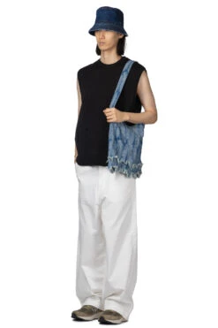 5G Cotton Knit BONE Vest - Black -Menswear Rise Sales Store Kapital 5G Cotton Knit BONE Vest Black EK 1415KN BLK 19 m