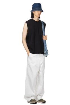 5G Cotton Knit BONE Vest - Black -Menswear Rise Sales Store Kapital 5G Cotton Knit BONE Vest Black EK 1415KN BLK 20 m