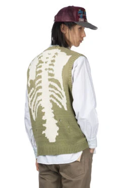 Menswear Rise Sales Store -Menswear Rise Sales Store Kapital 5G Cotton Knit BONE Vest Khaki EK 1415KN KHA 12 m