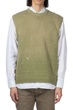 5G Cotton Knit BONE Vest - Khaki -Menswear Rise Sales Store Kapital 5G Cotton Knit BONE Vest Khaki EK 1415KN KHA 13 m