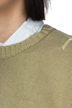 5G Cotton Knit BONE Vest - Khaki -Menswear Rise Sales Store Kapital 5G Cotton Knit BONE Vest Khaki EK 1415KN KHA 16 m