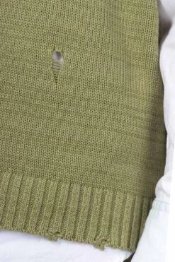 5G Cotton Knit BONE Vest - Khaki -Menswear Rise Sales Store Kapital 5G Cotton Knit BONE Vest Khaki EK 1415KN KHA 17 m