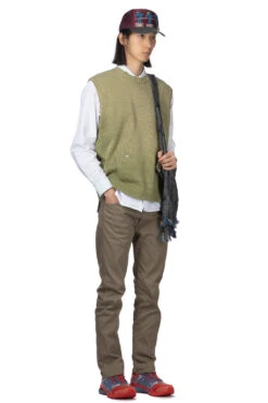 5G Cotton Knit BONE Vest - Khaki -Menswear Rise Sales Store Kapital 5G Cotton Knit BONE Vest Khaki EK 1415KN KHA 20 m
