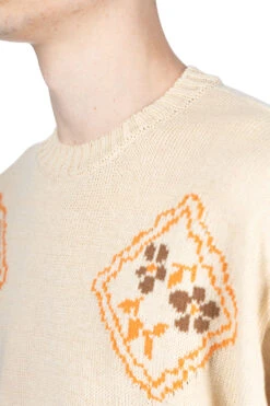 5G Cotton Knit KOOKIE Crew Sweater - Natural -Menswear Rise Sales Store Kapital 5G Cotton Knit KOOKIE Crew Sweater Natural K2402KN008 NAT 05 m