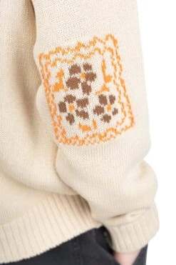 5G Cotton Knit KOOKIE Crew Sweater - Natural -Menswear Rise Sales Store Kapital 5G Cotton Knit KOOKIE Crew Sweater Natural K2402KN008 NAT 08 m