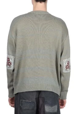 5G Cotton Knit PECKISH RAINBOWY Crew Sweater - Grey -Menswear Rise Sales Store Kapital 5G Cotton Knit PECKISH RAINBOWY Crew Sweater Grey K2402KN007 GRY 04 m