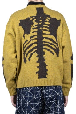 5G Wool BONE Crew Sweater - Mustard -Menswear Rise Sales Store Kapital 5G Wool BONE Crew Sweater Mustard K2211KN800 MUS 04 m