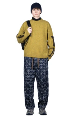 5G Wool BONE Crew Sweater - Mustard -Menswear Rise Sales Store Kapital 5G Wool BONE Crew Sweater Mustard K2211KN800 MUS 07a m