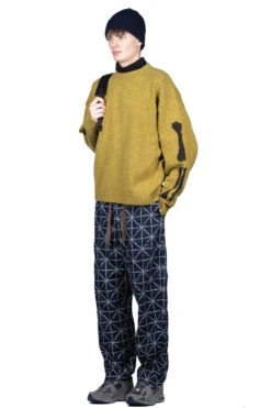 5G Wool BONE Crew Sweater - Mustard -Menswear Rise Sales Store Kapital 5G Wool BONE Crew Sweater Mustard K2211KN800 MUS 07b m