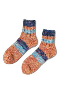 60 Yarns Cotton Rib Stripe Socks - 4 Colors -Menswear Rise Sales Store Kapital 60 Yarns Cotton Rib Stripe Socks 4 Colors EK 1584XS 4 color 04