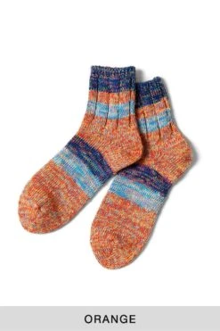 60 Yarns Cotton Rib Stripe Socks - 4 Colors -Menswear Rise Sales Store Kapital 60 Yarns Cotton Rib Stripe Socks 4 Colors EK 1584XS 4 color 11