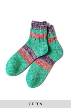 60 Yarns Cotton Rib Stripe Socks - 4 Colors -Menswear Rise Sales Store Kapital 60 Yarns Cotton Rib Stripe Socks 4 Colors EK 1584XS 4 color 13