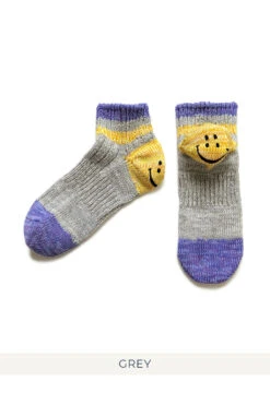 60 Yarns IVY RAINBOWY HAPPY Heel Ankle Socks - 6 Colors -Menswear Rise Sales Store Kapital 60 Yarns IVY RAINBOWY HAPPY Heel Ankle Socks 6 Colors K2205XG541 09