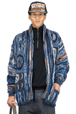 7G BORO Gaudy Knit Cardigan - Navy