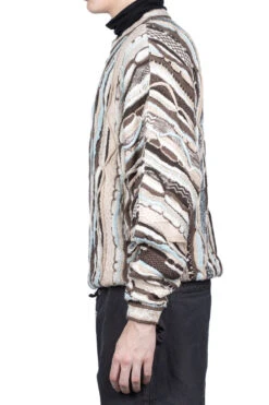 7G Knit GAUDY Crew Sweater - Brown -Menswear Rise Sales Store Kapital 7G Knit GAUDY Crew Sweater Brown K2209KN044 BR noe 03 m