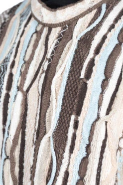 7G Knit GAUDY Crew Sweater - Brown -Menswear Rise Sales Store Kapital 7G Knit GAUDY Crew Sweater Brown K2209KN044 BR noe 05 m