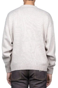 7G Wool Crew Sweater (CONEYBOWY) - Beige -Menswear Rise Sales Store Kapital 7G Wool Crew Sweater CONEYBOWY Beige K2210KN112 BE noe 04 m
