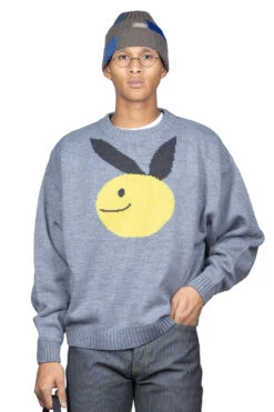 7G Wool Crew Sweater (CONEYBOWY) - Grey